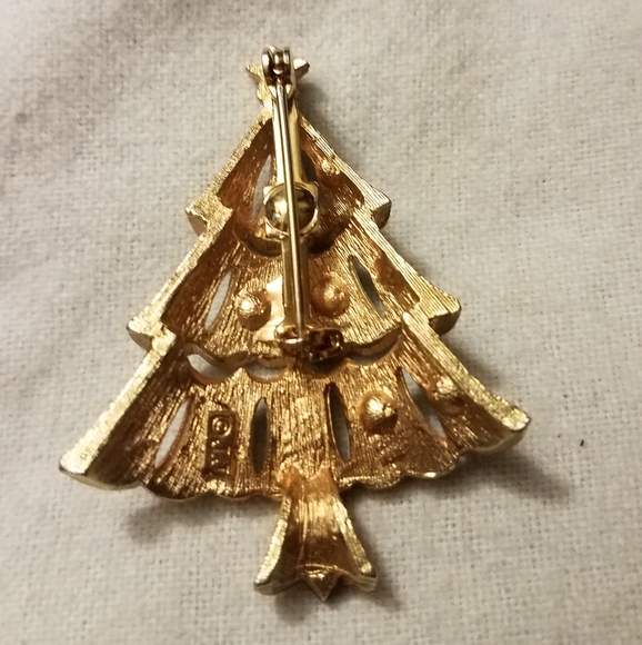 JJ Jonette Signed Christmas Tree Pin - Picture 2 of 2